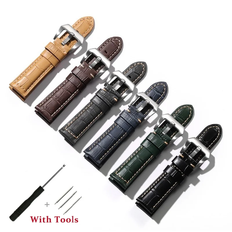 20mm 22mm 24mm 26mm High Quality Cowhide Leather Watch Strap Metal Pin Watch Buckle Band Replacement for Universal Watch Band
20mm 22mm 24mm 26mm High Quality Cowhide Leather Watch Strap Metal Pin Watch Buckle Band Replacement for Universal Watch Band