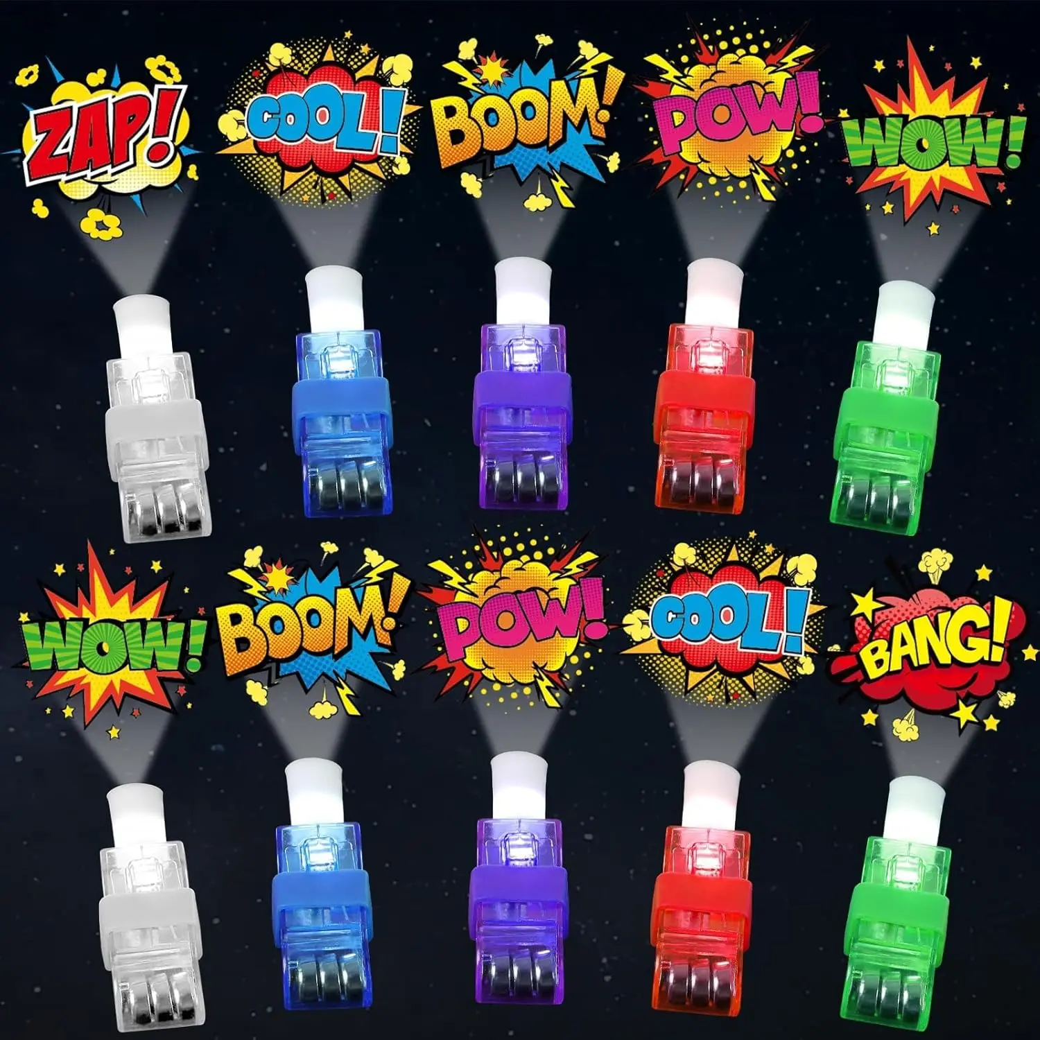 36 PCS Super Hero LED Finger Lights Party Favors - Glow in Dark, 6 Patterns for Birthday, Father's Day
36 PCS Super Hero LED Finger Lights Party Favors - Glow in Dark, 6 Patterns for Birthday, Father's Day