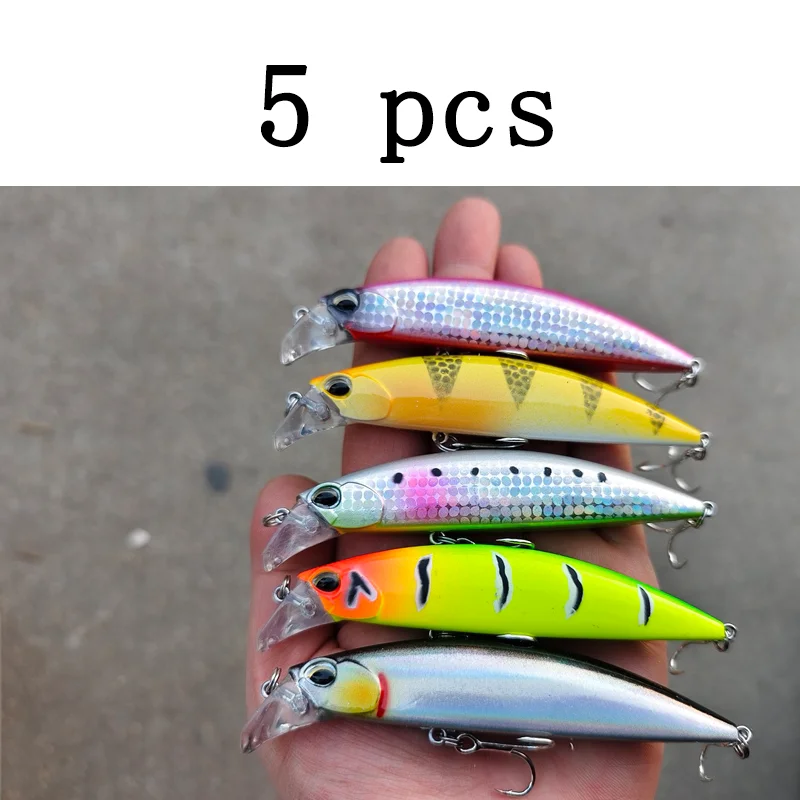 10.5cm 30g Floating Minnow Fishing Lures 5-Piece Set, Built-in Rattle Beads with Lifelike Swimming Action, Artificial Bait for F
10.5cm 30g Floating Minnow Fishing Lures 5-Piece Set, Built-in Rattle Beads with Lifelike Swimming Action, Artificial Bait for F