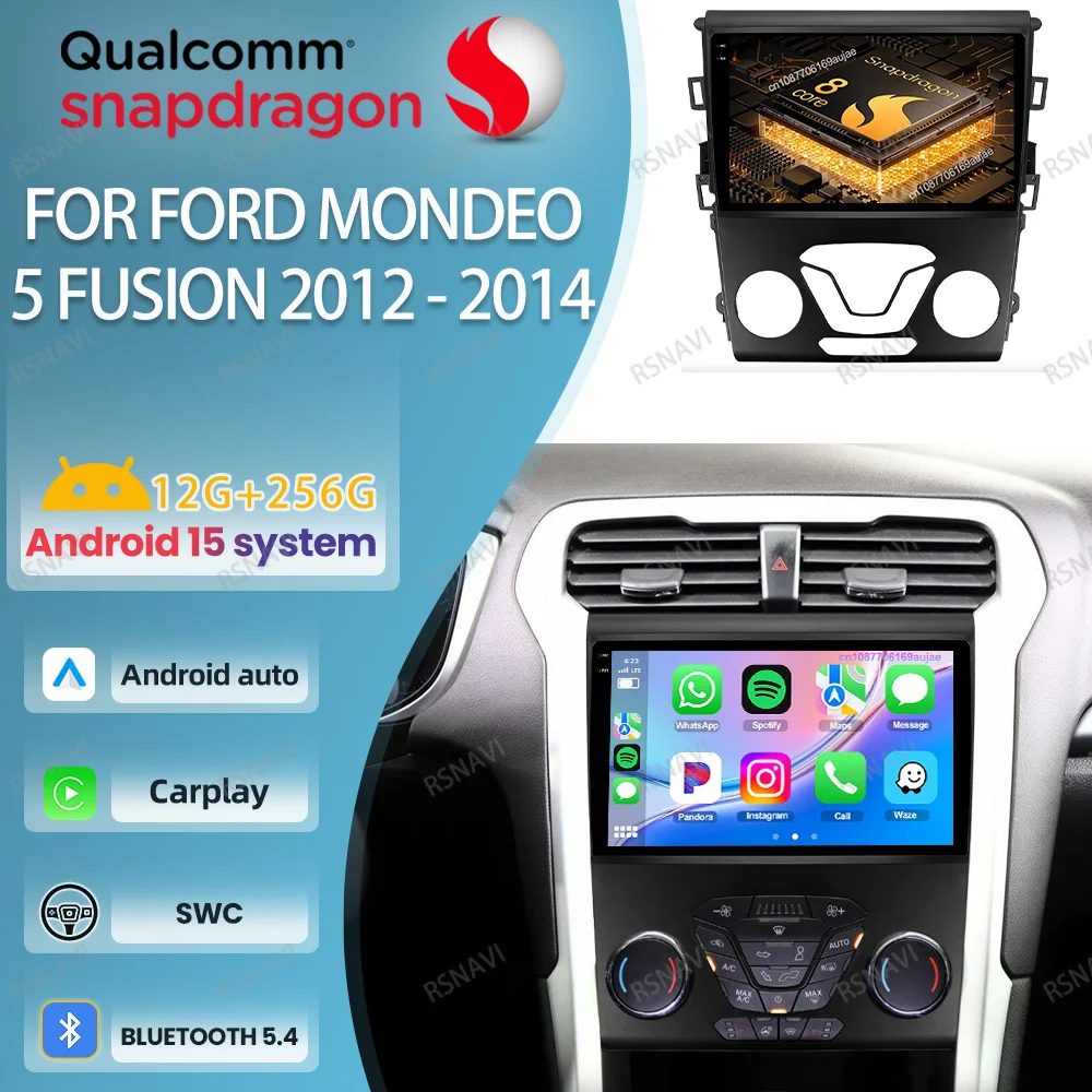 Автомобильное радио Android 15 для Ford Mondeo 5 Fusion 2012-2014 Стерео Мультимедиа DSP BT Головное устройство Авторадио Навигация Qualcomm QLED
Автомобильное радио Android 15 для Ford Mondeo 5 Fusion 2012-2014 Стерео Мультимедиа DSP BT Головное устройство Авторадио Навигация Qualcomm QLED