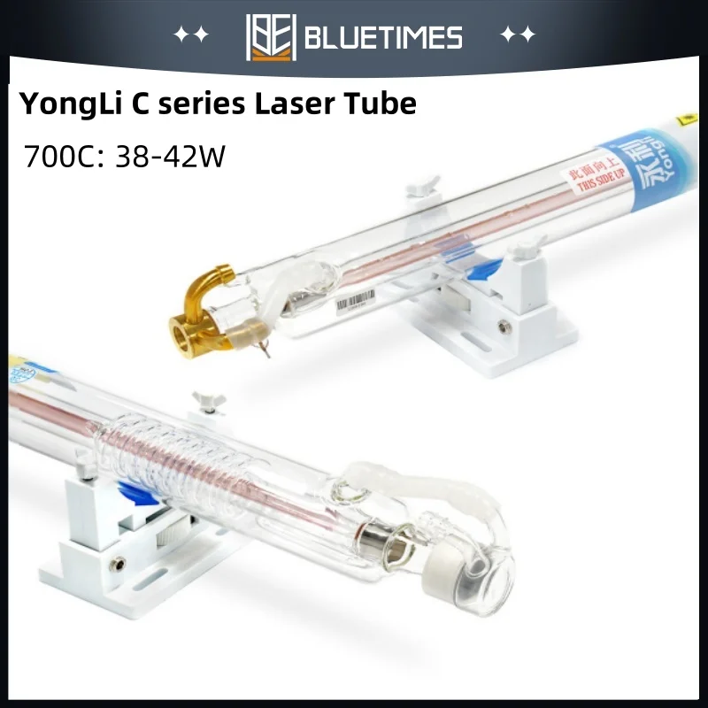 Bluetimes YongLi CO2 700C Laser Tube Length 700mm 38-42W Glass Laser Lamp for Co2 Laser Engraving Cutting Machine
Bluetimes YongLi CO2 700C Laser Tube Length 700mm 38-42W Glass Laser Lamp for Co2 Laser Engraving Cutting Machine