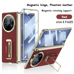 Wrist Strap Leather Case For Vivo X Fold 5 Fold5 5G Cover Rotating Bracket Magnetic Hinged Glass Screen Protection
Wrist Strap Leather Case For Vivo X Fold 5 Fold5 5G Cover Rotating Bracket Magnetic Hinged Glass Screen Protection