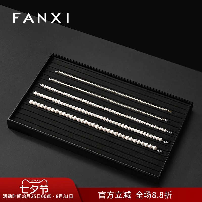 Pearl necklace tray, leather velvet jewelry storage tray, long chain pendant, product display tray
Pearl necklace tray, leather velvet jewelry storage tray, long chain pendant, product display tray