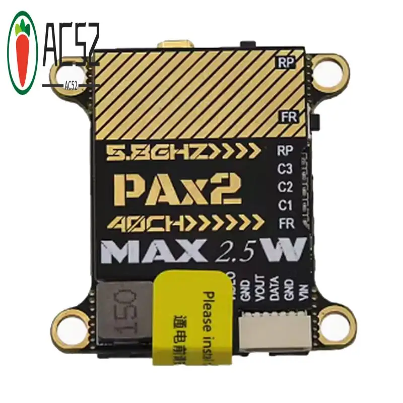 AC52-FPV 5.8G 2.5W 40CH VTX 25Mw/400Mw/800Mw/1500Mw/2500Mw Audio FPV Transmitter For RC FPV Racing Drone
AC52-FPV 5.8G 2.5W 40CH VTX 25Mw/400Mw/800Mw/1500Mw/2500Mw Audio FPV Transmitter For RC FPV Racing Drone