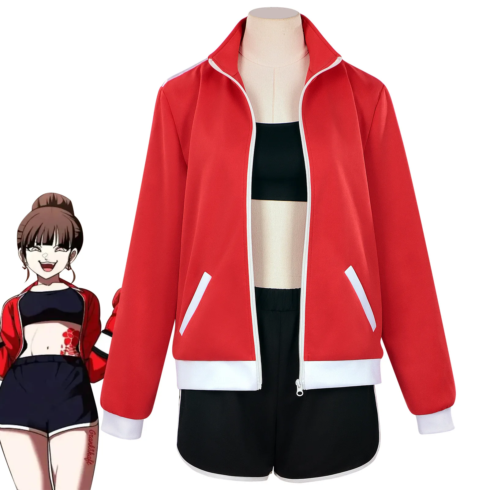 Полный комплект костюма для косплея для женщин в том же стиле, как персонаж Цзян Яксиань в комиксах, включая куртку
Полный комплект костюма для косплея для женщин в том же стиле, как персонаж Цзян Яксиань в комиксах, включая куртку