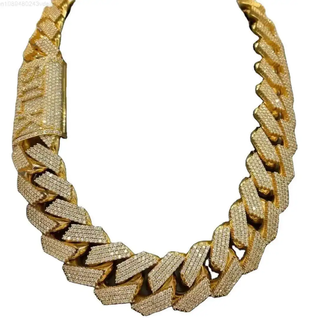 Dazzling Cuban Link Chain with Moissanite Stone and Multi Size Available Hip Hop Chain for Sale Factory Pries Gold Trendy
Dazzling Cuban Link Chain with Moissanite Stone and Multi Size Available Hip Hop Chain for Sale Factory Pries Gold Trendy