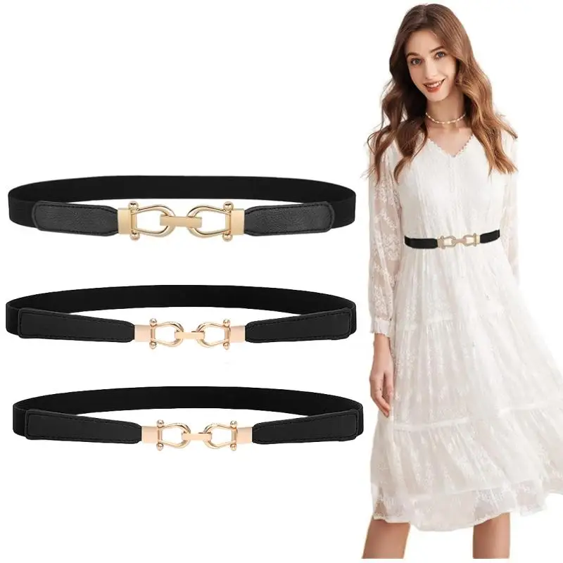New Fashion Thin Belts for Women Matching Dress Jeans Pants Designer Waistband Luxury Metal Buckle Black Strap for Female
New Fashion Thin Belts for Women Matching Dress Jeans Pants Designer Waistband Luxury Metal Buckle Black Strap for Female