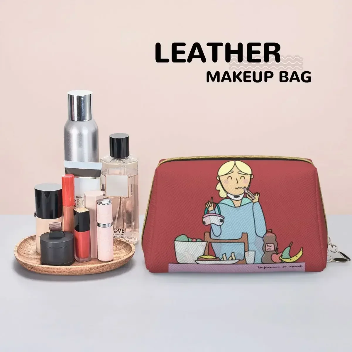 En Apuros Cosmetic Bag Portable Leather Makeup Pouch Women Washbag Toiletry Kit
En Apuros Cosmetic Bag Portable Leather Makeup Pouch Women Washbag Toiletry Kit
