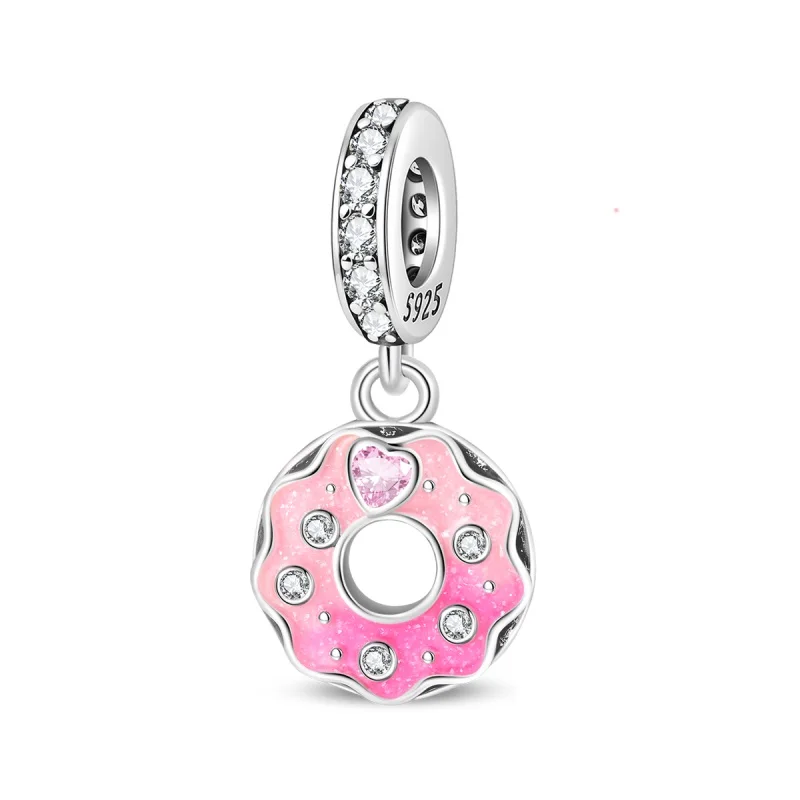 New 925 Sterling Silver Pink Donut Charms Pendants For Women Fit Original Bracelet DIY Birthday Party Jewelry Gifts
New 925 Sterling Silver Pink Donut Charms Pendants For Women Fit Original Bracelet DIY Birthday Party Jewelry Gifts