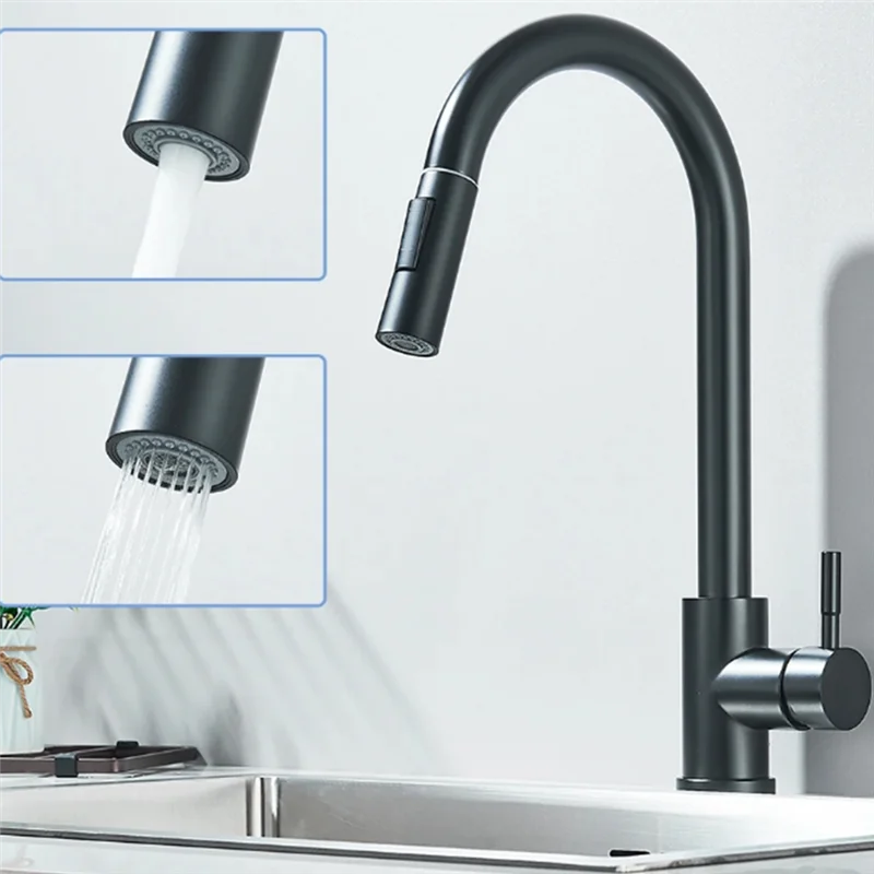 A02M-Stainless Steel Kitchen Faucet Single Hole Pull Out Spout Kitchen Sink Mixer Faucet Flow Nozzle Head
A02M-Stainless Steel Kitchen Faucet Single Hole Pull Out Spout Kitchen Sink Mixer Faucet Flow Nozzle Head