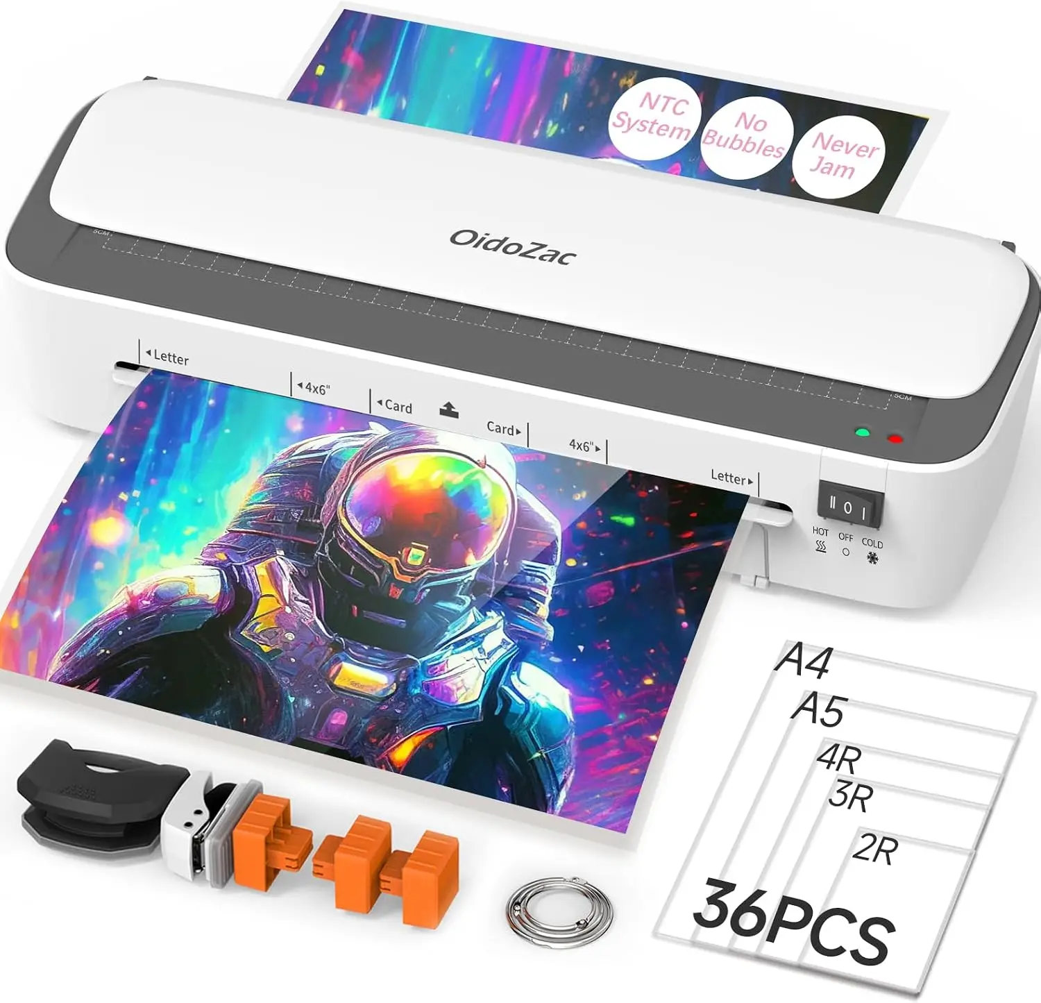 11 in 1 Laminator Machine, Never Jam Tech, 9 Inch A4 Thermal Laminator Hot & Cold with Paper Trimmer for Home Office School, 36 Sheets Included
11 in 1 Laminator Machine, Never Jam Tech, 9 Inch A4 Thermal Laminator Hot & Cold with Paper Trimmer for Home Office School, 36 Sheets Included