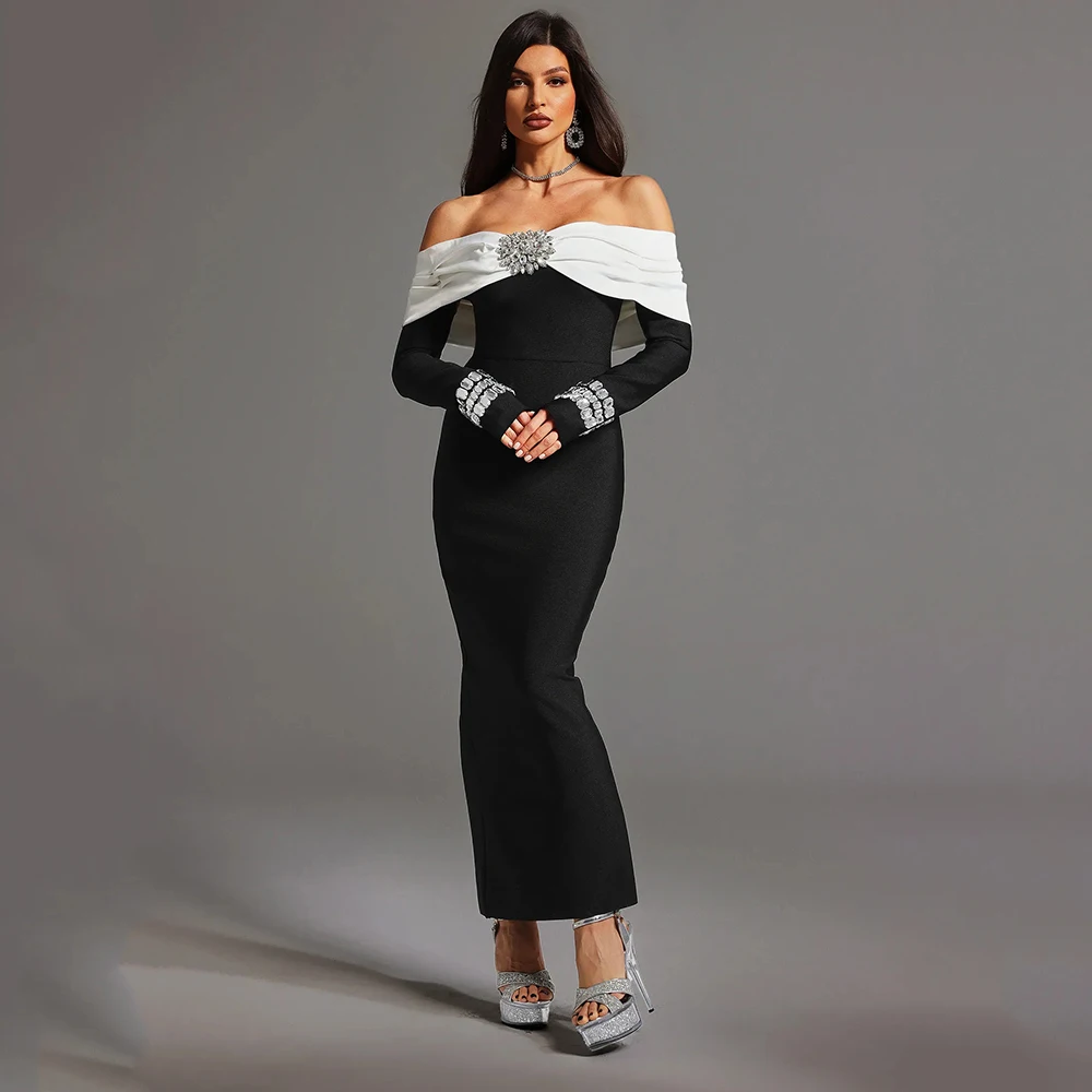 Простое вечернее платье русалки с открытыми плечами по индивидуальному заказу, джерси с длинными рукавами и кристаллами, вечернее платье до щиколотки, платье для выпускного вечера 
Простое вечернее платье русалки с открытыми плечами по индивидуальному заказу, джерси с длинными рукавами и кристаллами, вечернее платье до щиколотки, платье для выпускного вечера