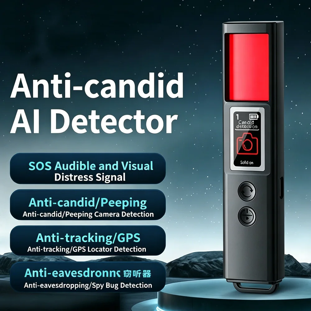 Anti Spy Camera Detector GPS Tracker Finder Anti Eavesdropping Device for Hotel Car source anti-lost sound and light alarm
Anti Spy Camera Detector GPS Tracker Finder Anti Eavesdropping Device for Hotel Car source anti-lost sound and light alarm