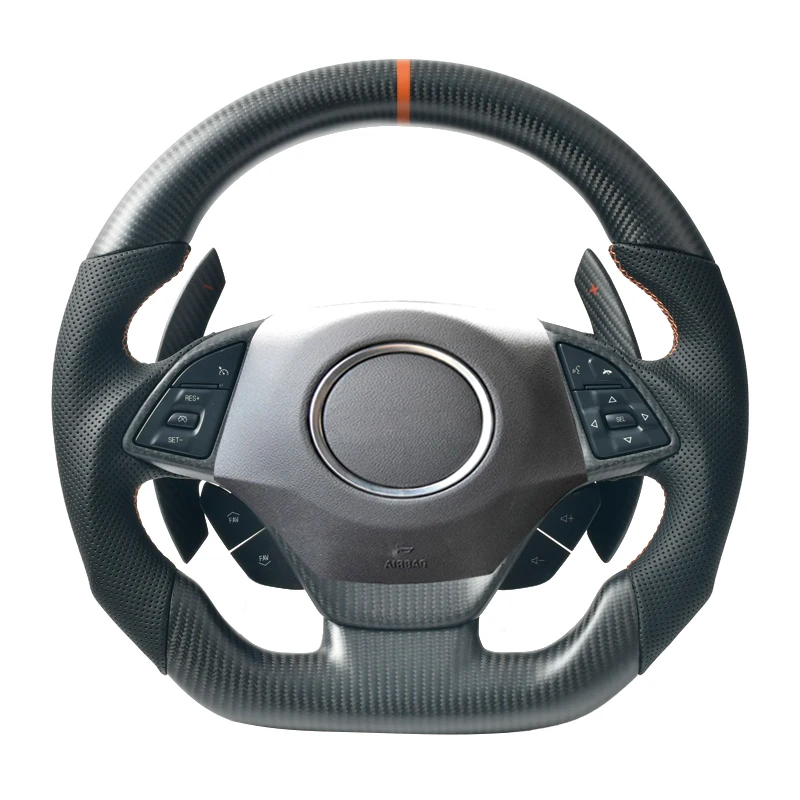 Customized Red Leather LED RPM Steering Wheel Fit For C7 Chevrolet Corvette C7 Z06 Carbon Fiber Steering Wheel
Customized Red Leather LED RPM Steering Wheel Fit For C7 Chevrolet Corvette C7 Z06 Carbon Fiber Steering Wheel