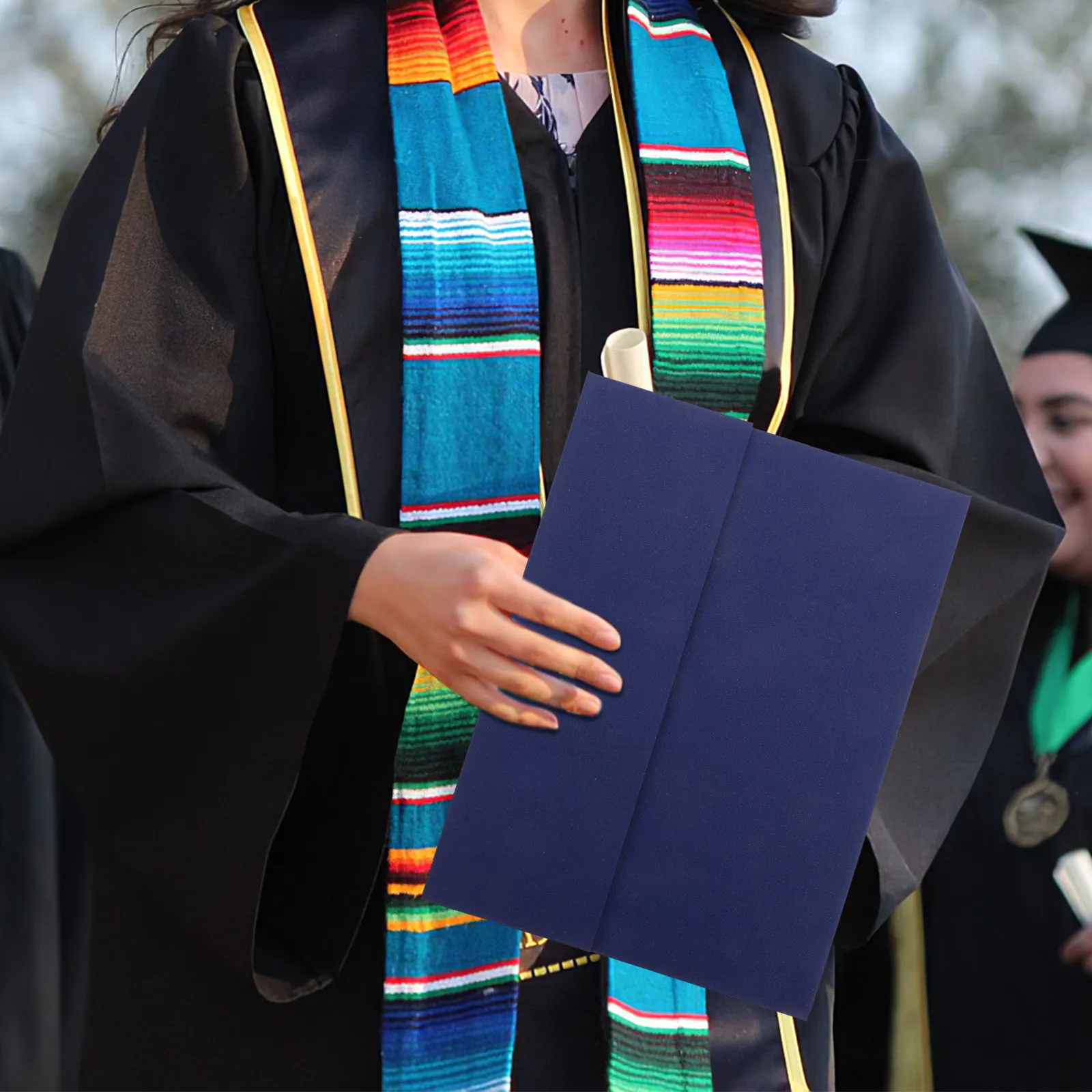 A4 Size Tri-Fold Diploma Cover Blank Certificate Holder for Graduation Ceremony Award Certificate Display Document Storage
A4 Size Tri-Fold Diploma Cover Blank Certificate Holder for Graduation Ceremony Award Certificate Display Document Storage
