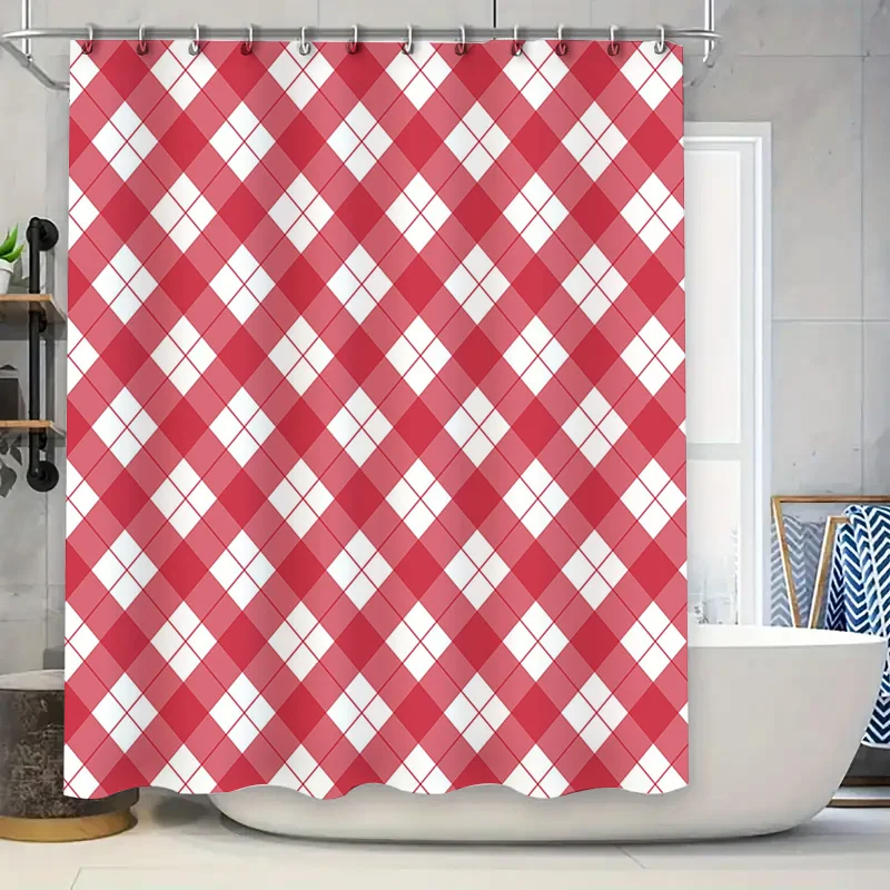 Vibrant Plaid Bath CurtainsModern Geometric Design Waterproof Fabric Shower Curtain Set for Bathroom Decoration.
Vibrant Plaid Bath CurtainsModern Geometric Design Waterproof Fabric Shower Curtain Set for Bathroom Decoration.