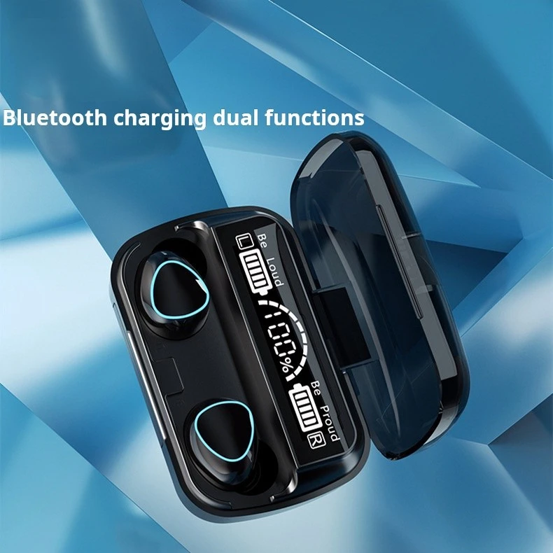 Bluetooth earphones with digital display and colorful RGB dynamic lighting effect, wireless dual channel stereo earphones M10
Bluetooth earphones with digital display and colorful RGB dynamic lighting effect, wireless dual channel stereo earphones M10