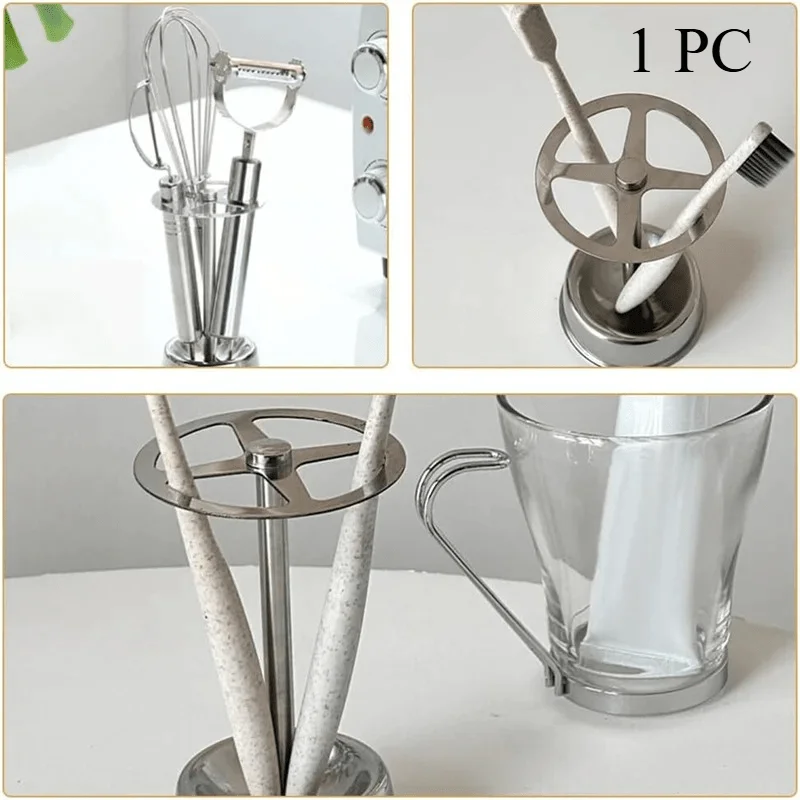 Stainless Steel Toothbrush Holder Toothpaste Stand Shelves Bathroom Organizer Freestand Stationery Makeup Brush Storage
Stainless Steel Toothbrush Holder Toothpaste Stand Shelves Bathroom Organizer Freestand Stationery Makeup Brush Storage