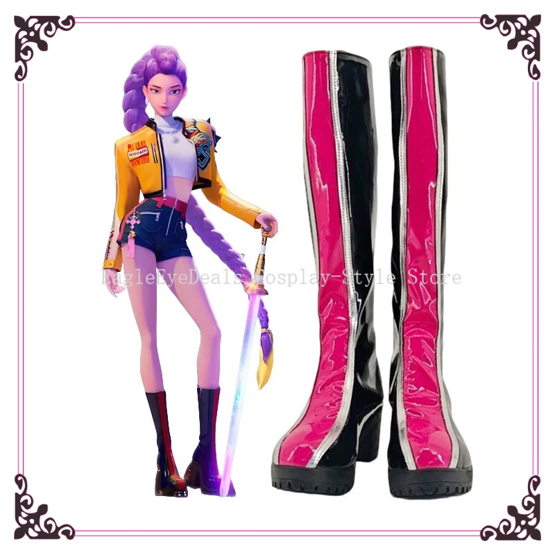 KPop Demon Hunters HUNTRX Rumi Cosplay Costume Shoes Handmade Faux Leather Boots Anime Carnival Party Halloween Boots Prop Shoes
KPop Demon Hunters HUNTRX Rumi Cosplay Costume Shoes Handmade Faux Leather Boots Anime Carnival Party Halloween Boots Prop Shoes