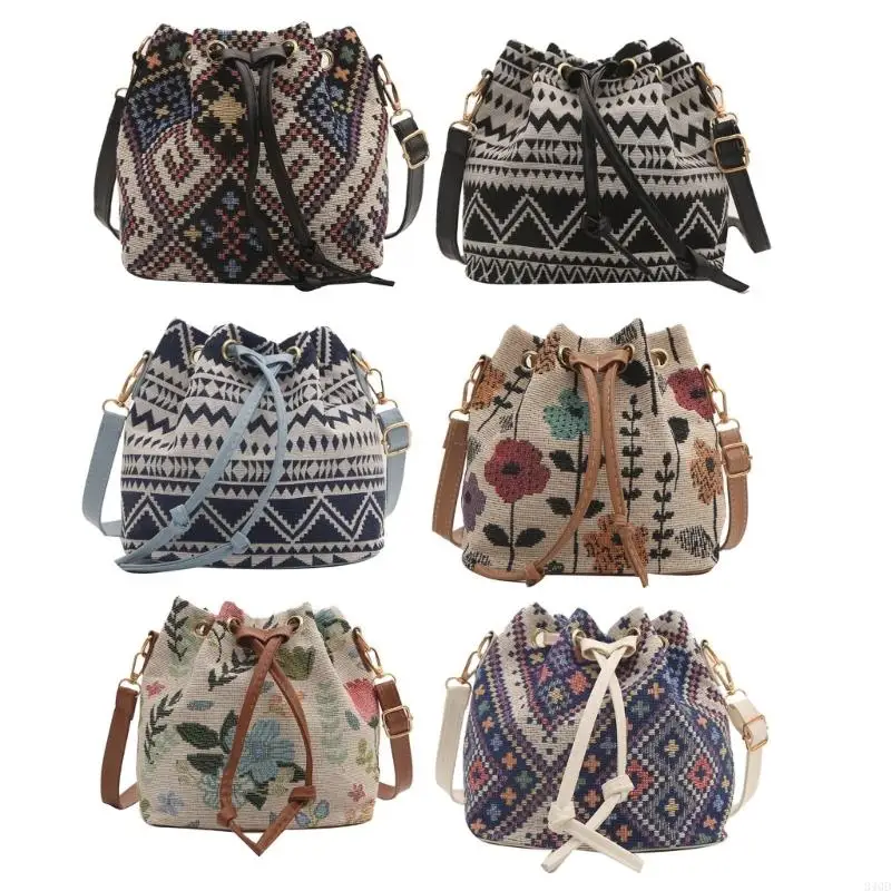 340D Women Bag Ethnic Styles Shoulder Bag Crossbody Bag Bucket Bag for Travel Daily
340D Women Bag Ethnic Styles Shoulder Bag Crossbody Bag Bucket Bag for Travel Daily