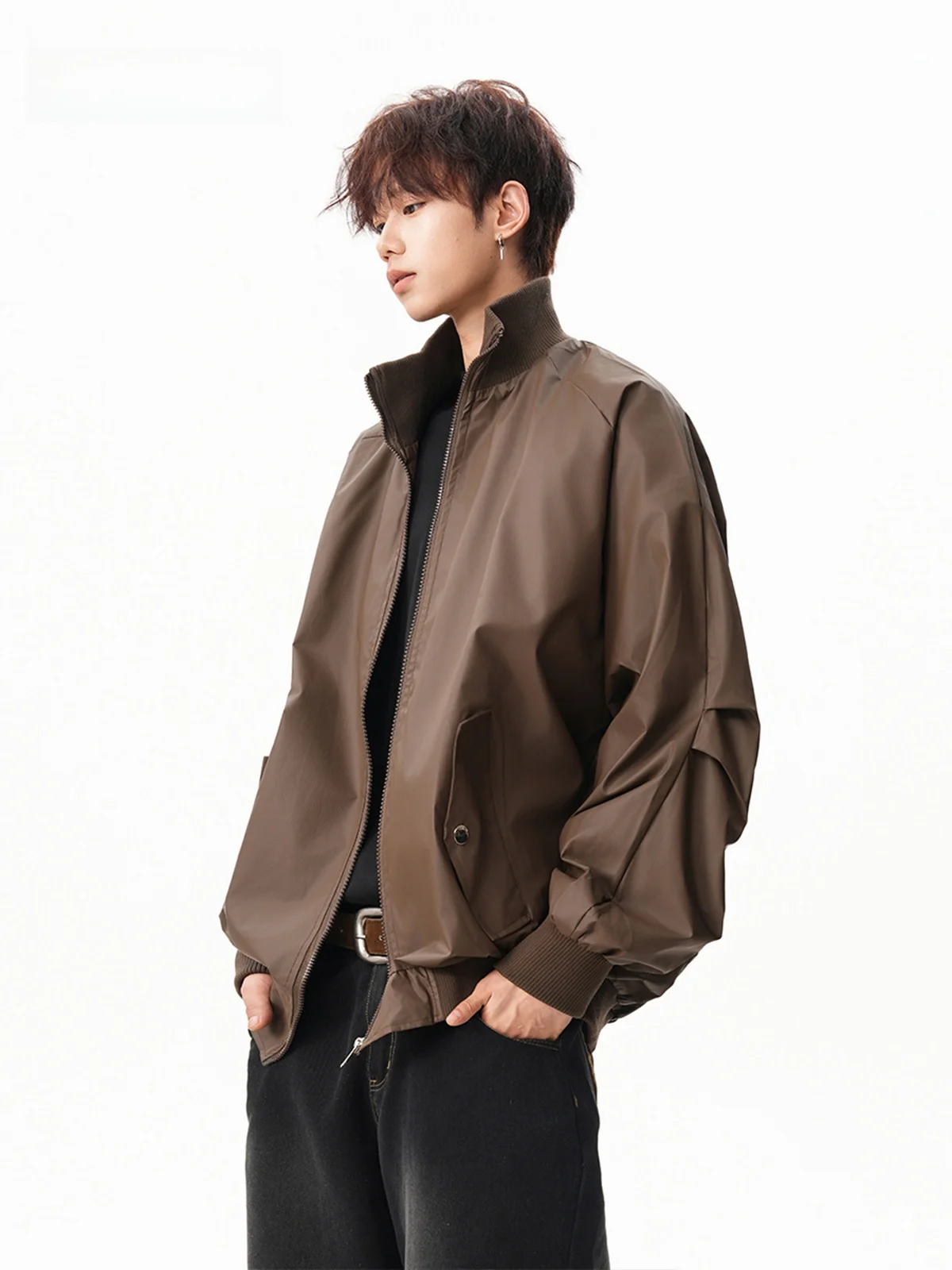 American Sle Harington Pure Color Stand Collar Leather Jaet Men's Casual Baseball Outfit Coat for Teenagers Breathable
American Sle Harington Pure Color Stand Collar Leather Jaet Men's Casual Baseball Outfit Coat for Teenagers Breathable