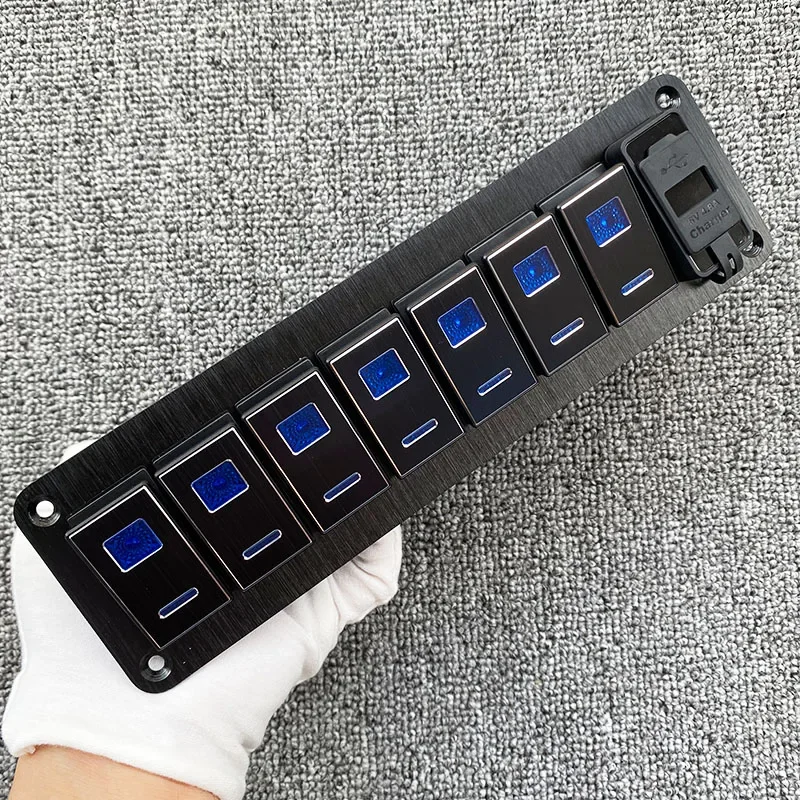 Хорошая Металлическая панель перекидного переключателя, панель переключателя автомобиля, автозапчасти, Водонепроницаемый морской порт, 1-7 групп, удобный с USB
Хорошая Металлическая панель перекидного переключателя, панель переключателя автомобиля, автозапчасти, Водонепроницаемый морской порт, 1-7 групп, удобный с USB