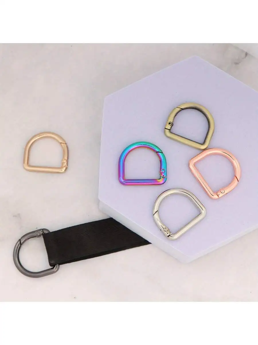 5pcs D-Ring Spring Snap Clips For Belts Backpacks Handbags Wallets Keychains
5pcs D-Ring Spring Snap Clips For Belts Backpacks Handbags Wallets Keychains