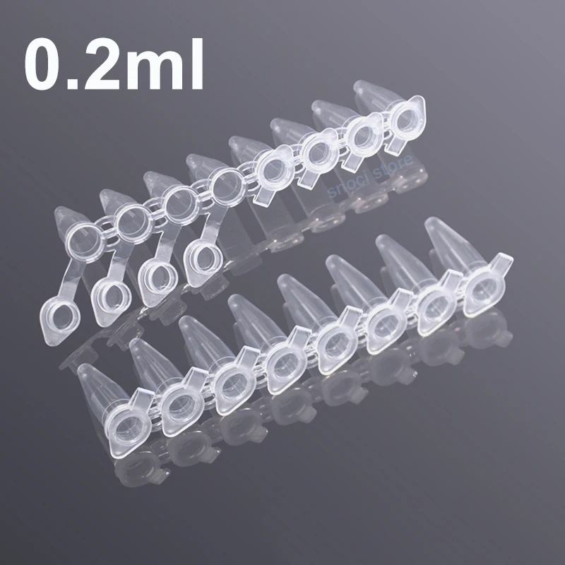 PCR Tubes - 0.2ml PCR Tubes Thin Wall, Eight row tubes,with Flat Caps Attached,DNase/RNase Free,(125 Strips/Box)
PCR Tubes - 0.2ml PCR Tubes Thin Wall, Eight row tubes,with Flat Caps Attached,DNase/RNase Free,(125 Strips/Box)