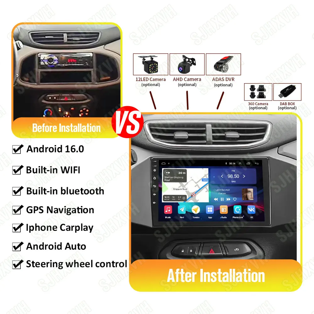 Android 16 Car Radio For Chevrolet Onix 2012 - 2014 2015 2016 2016- 2019 WIFI GPS CarPlay Auto 2din Multimedia Player
Android 16 Car Radio For Chevrolet Onix 2012 - 2014 2015 2016 2016- 2019 WIFI GPS CarPlay Auto 2din Multimedia Player