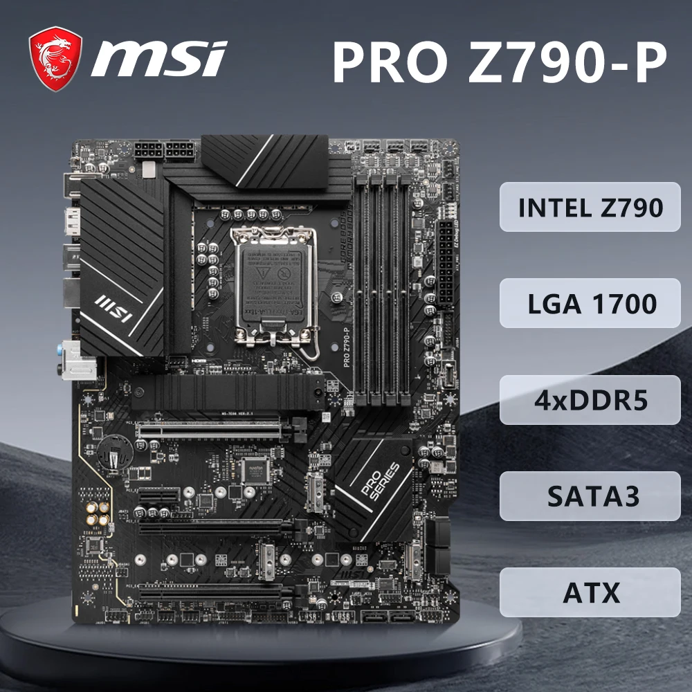 MSI PRO Z790-P Motherboard for Core i7 14700K 13700K 12400F LGA 1700 Z790 Motherboard for Core i5 12400F CPU 4xDDR5 M.2 ATX
MSI PRO Z790-P Motherboard for Core i7 14700K 13700K 12400F LGA 1700 Z790 Motherboard for Core i5 12400F CPU 4xDDR5 M.2 ATX