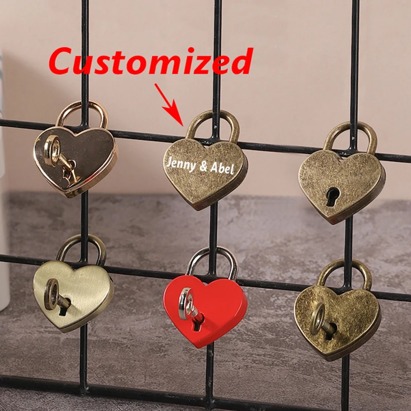Custom Name Padlock Heart Shape Personalized Name Lock With Key For Bag Suitcase Luggage Box Vintage Mini Customized Name Lock
Custom Name Padlock Heart Shape Personalized Name Lock With Key For Bag Suitcase Luggage Box Vintage Mini Customized Name Lock