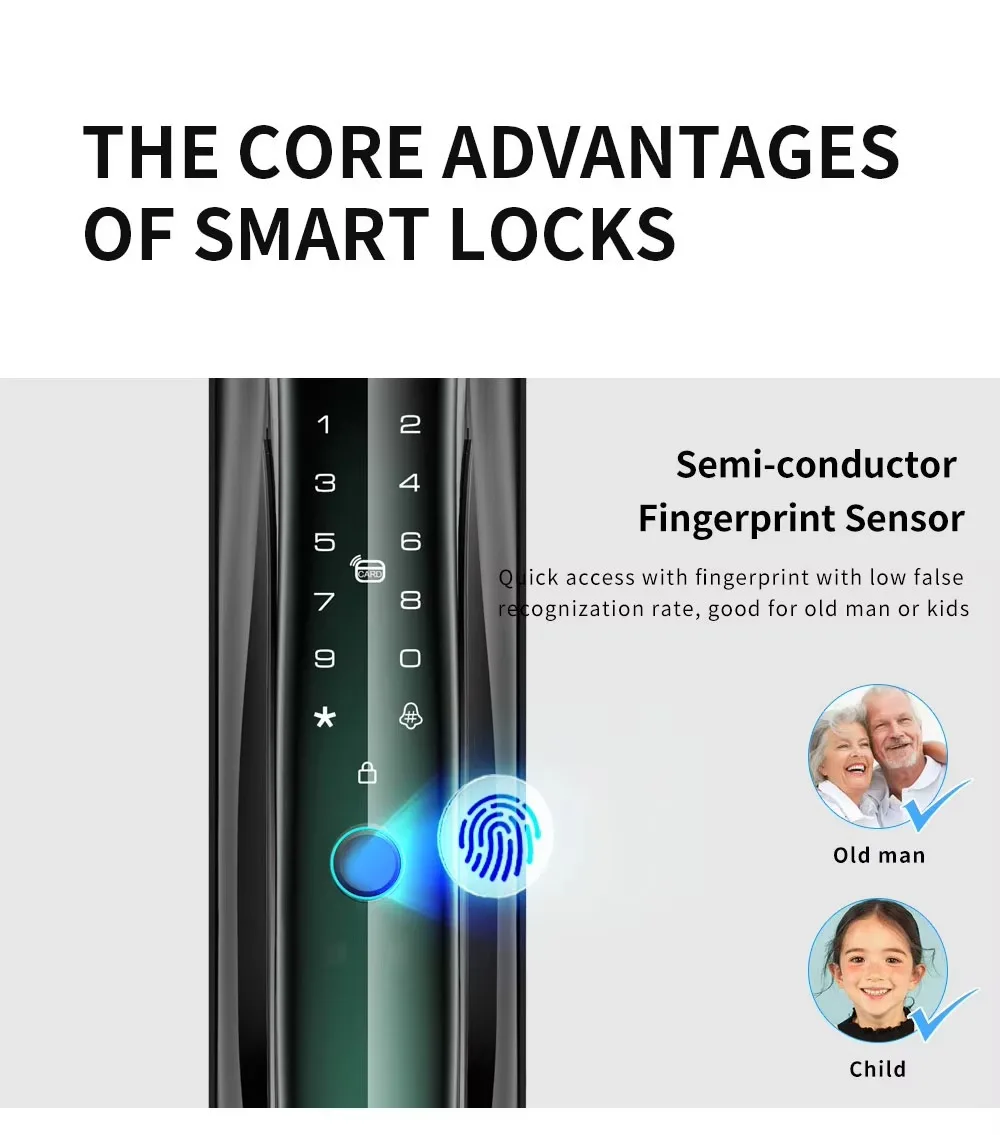 High Security Smart Door Lock with WiFi Fingerprint & Face Recognition
High Security Smart Door Lock with WiFi Fingerprint & Face Recognition