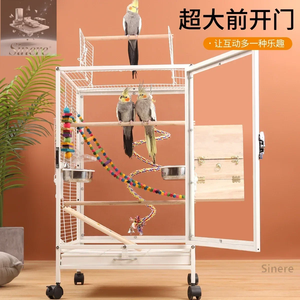 Transparent acrylic splash-proof parrot cage bird cage tiger skin Xuanfeng starling villa breeding cage large horizontal silk
Transparent acrylic splash-proof parrot cage bird cage tiger skin Xuanfeng starling villa breeding cage large horizontal silk