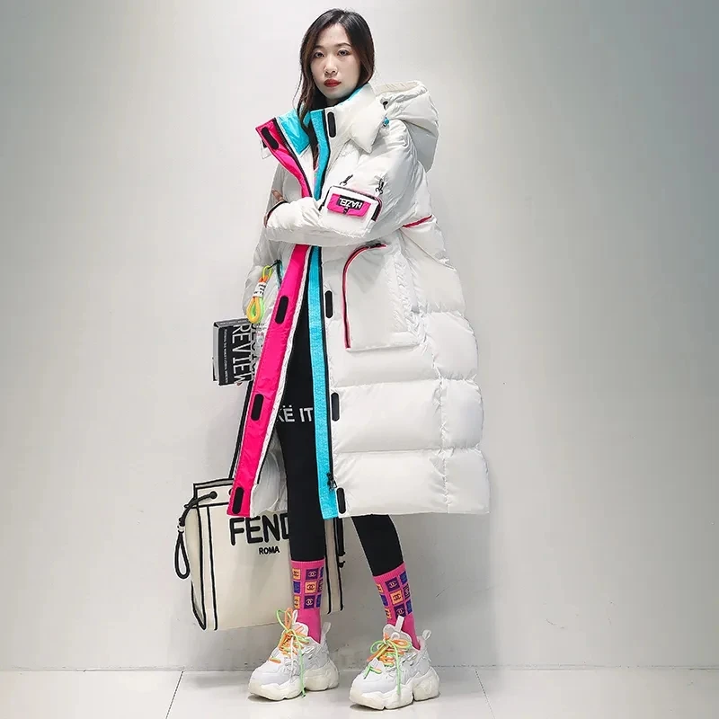 White Duck Down Down Jacket Women 2024 Winter Warm Thick Loose Cotton Padded Jacket Long Hooded Bread Jacket Female Down Jacket
White Duck Down Down Jacket Women 2024 Winter Warm Thick Loose Cotton Padded Jacket Long Hooded Bread Jacket Female Down Jacket