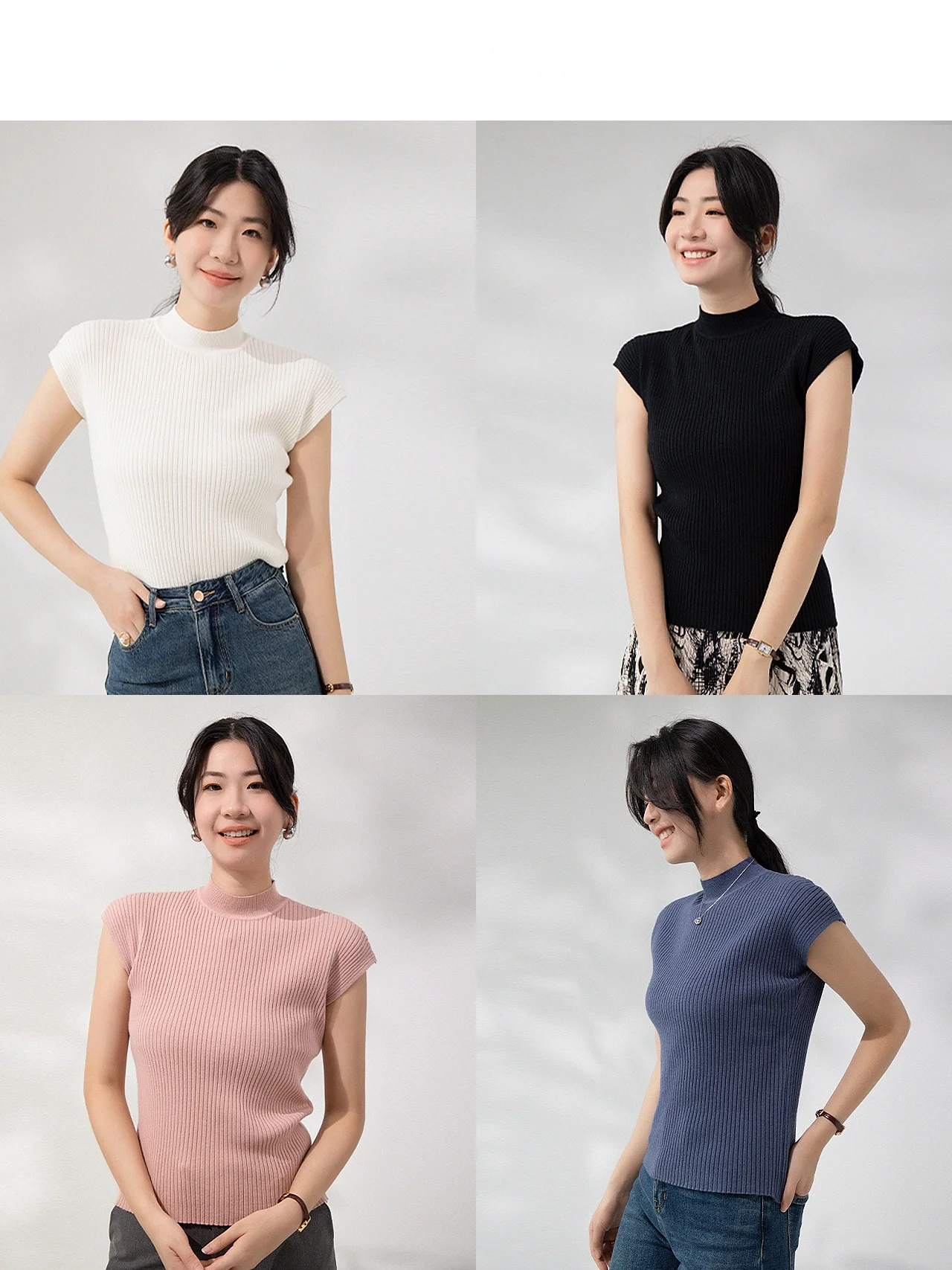 Annibycn Women's Knitted Woolen Top Half High Collar Short Sleeve Slim Fit Base Layer Shirt Spring Autumn Commute Style
Annibycn Women's Knitted Woolen Top Half High Collar Short Sleeve Slim Fit Base Layer Shirt Spring Autumn Commute Style