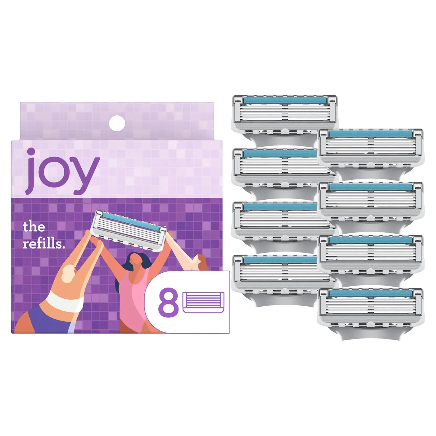 Womens Razor Blade Refills 8 Pack Purple Lubrastrip for Smooth Gentle Shaving
Womens Razor Blade Refills 8 Pack Purple Lubrastrip for Smooth Gentle Shaving