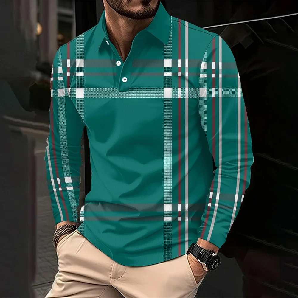Long Sleeve Striped Plaid Men's Button Polos T-Shirts Spring Autumn 3D Printed Street Male POLO Tee 3XL Plus Size Casual Tops
Long Sleeve Striped Plaid Men's Button Polos T-Shirts Spring Autumn 3D Printed Street Male POLO Tee 3XL Plus Size Casual Tops