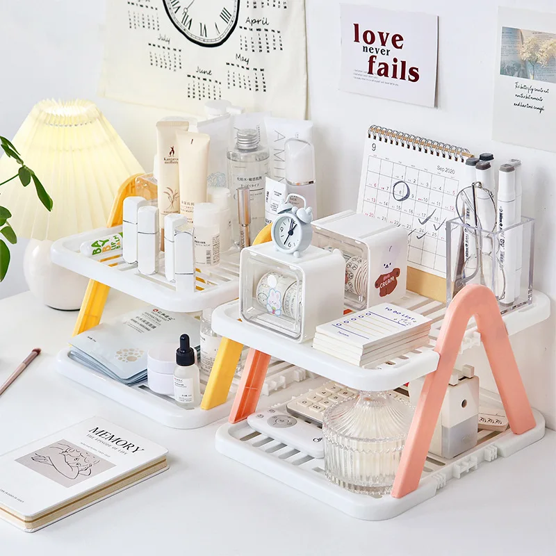 Layered desktop storage shelf Office items storage space saving bathroom countertop vanity desktop cosmetics storage shelf
Layered desktop storage shelf Office items storage space saving bathroom countertop vanity desktop cosmetics storage shelf