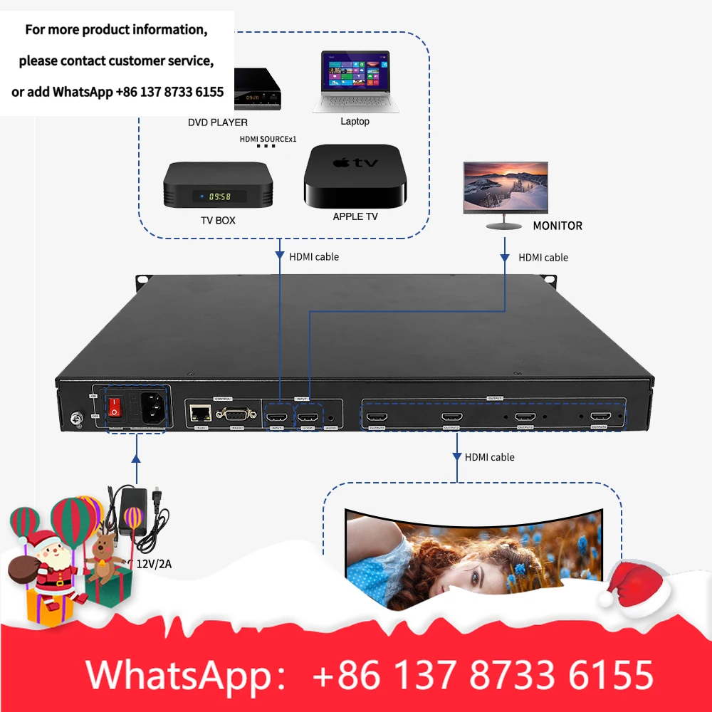 Outdoor Fusion Projection Display Hardware Splicing 4096x2160 60Hz 1 Input 4 Output Projector
Outdoor Fusion Projection Display Hardware Splicing 4096x2160 60Hz 1 Input 4 Output Projector
