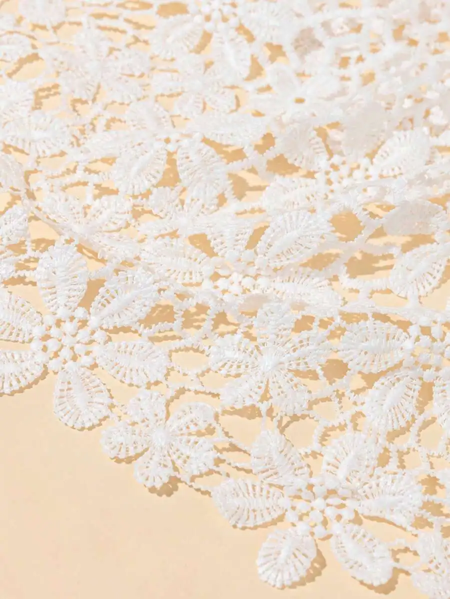 White Floral Crochet Lace Shawl With Hollow Out Design For Women Boho Party Daily Use
White Floral Crochet Lace Shawl With Hollow Out Design For Women Boho Party Daily Use
