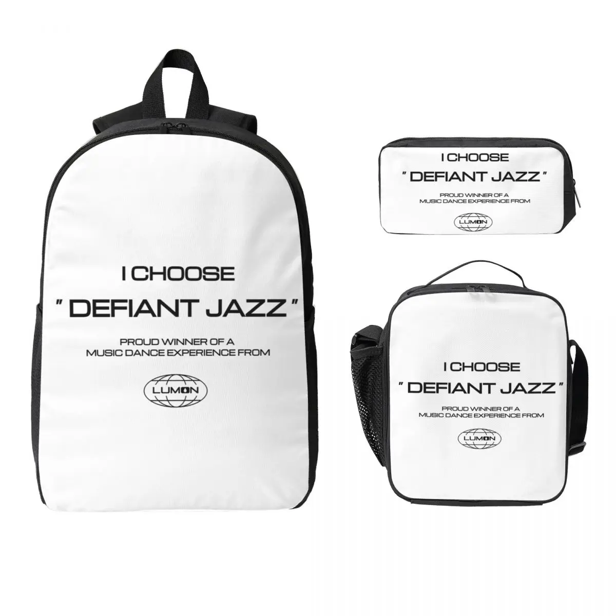 Lumon Severance I Choose Defiant Jazz Backpack BookBag School Bag Laptop Shoulder Bags 3ps Insulated Lunch Bag Pencil Case
Lumon Severance I Choose Defiant Jazz Backpack BookBag School Bag Laptop Shoulder Bags 3ps Insulated Lunch Bag Pencil Case