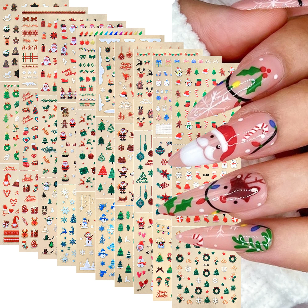 30Pcs Christmas Santa Claus/Snowflake Nails Stickers 5.2*6.2cm Snowman/Elk/Pine Winter Adhesive Slider Xmas DIY Manicure Decals
30Pcs Christmas Santa Claus/Snowflake Nails Stickers 5.2*6.2cm Snowman/Elk/Pine Winter Adhesive Slider Xmas DIY Manicure Decals