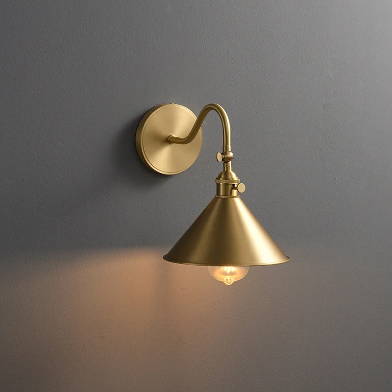American Retro Brass Wall Lamp Nordic Minimalist Study Lights Bedroom Bedside Staircases Bathroom Toilet Vintage Wall Sconces
American Retro Brass Wall Lamp Nordic Minimalist Study Lights Bedroom Bedside Staircases Bathroom Toilet Vintage Wall Sconces