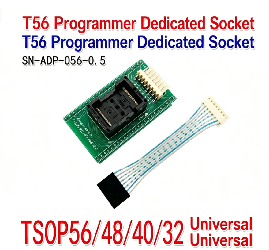 T56 Special TSOP32 TSOP40 TSOP48 TSOP56 XGecu Adapter, Burn Reader
T56 Special TSOP32 TSOP40 TSOP48 TSOP56 XGecu Adapter, Burn Reader