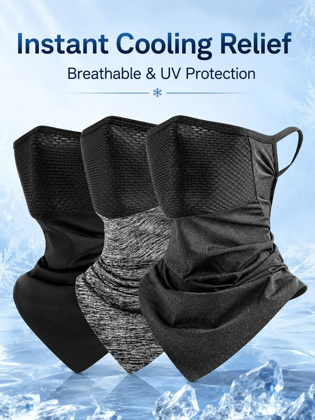 Unisex Cooling Ice Silk Sun Protection Face Mask UPF50+ Breathable Mesh Neck Gaiter with Filter for Cycling Fishing Motorcycle
Unisex Cooling Ice Silk Sun Protection Face Mask UPF50+ Breathable Mesh Neck Gaiter with Filter for Cycling Fishing Motorcycle
