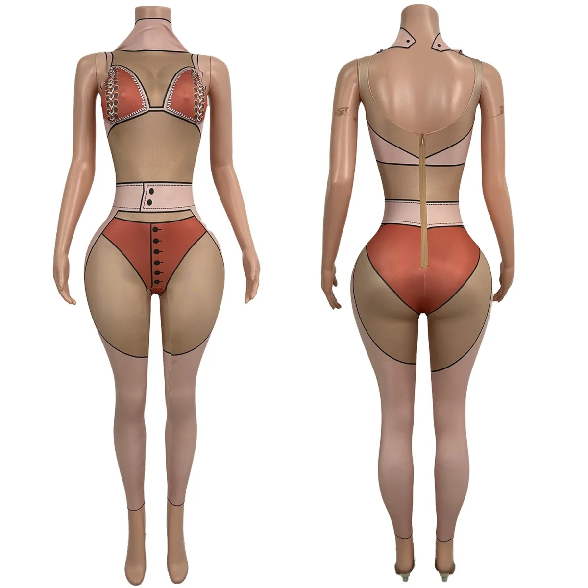 Sexy Printing Tight Fitting Spandex Jumpsuit Women Pole Dance Jumpsuit Nightclub Stage Performance Outfit Party Dress-up Wear
Sexy Printing Tight Fitting Spandex Jumpsuit Women Pole Dance Jumpsuit Nightclub Stage Performance Outfit Party Dress-up Wear
