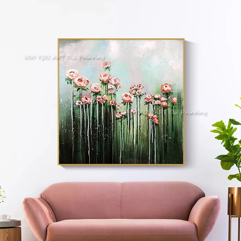 Large Size Impressionist Flower Field Oil Painting Hand Painted Canvas Pastel Landscape Wall Art For Living Room Bedroom Decor
Large Size Impressionist Flower Field Oil Painting Hand Painted Canvas Pastel Landscape Wall Art For Living Room Bedroom Decor