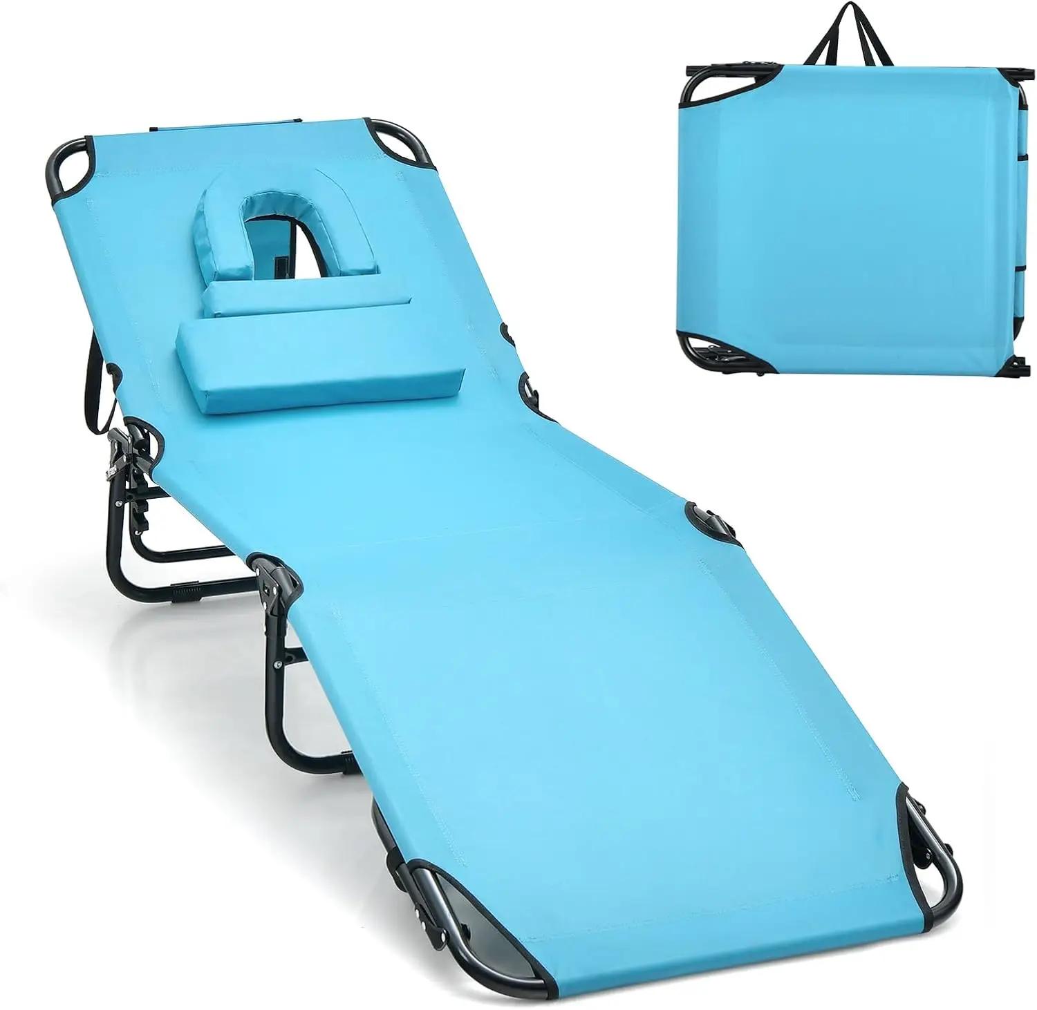 Adjustable Folding Chaise Lounge Chair for Beach Patio Pool Recliner
Adjustable Folding Chaise Lounge Chair for Beach Patio Pool Recliner
