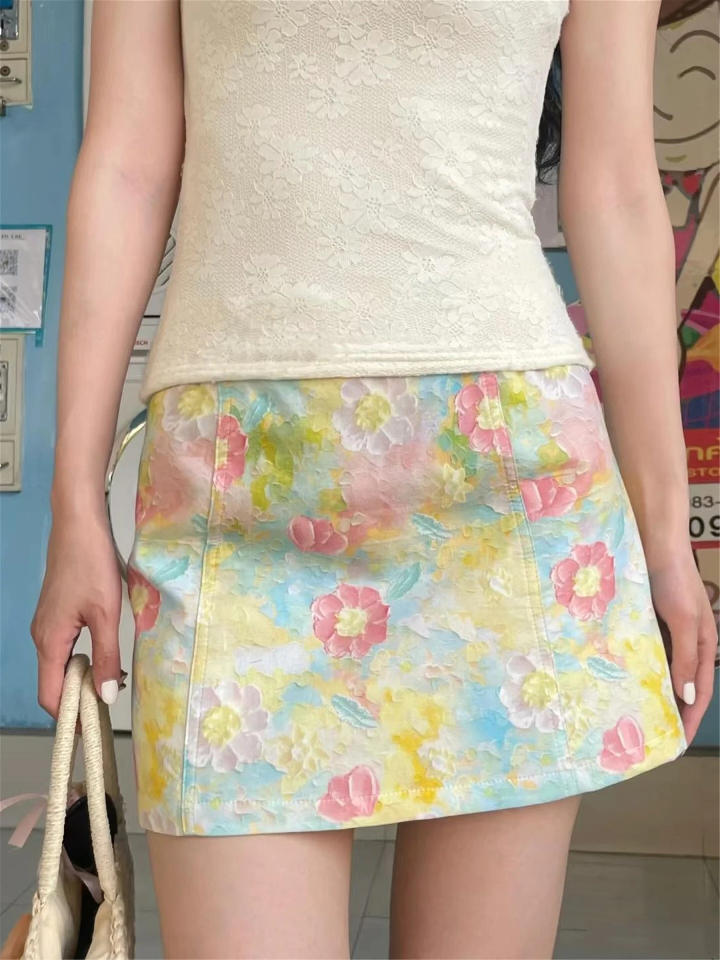 Floral Oil Painting f Skirt High Waist Korean Sle for Plump Women Spring New Spicy Girl ort A-Line Skirt Slimming
Floral Oil Painting f Skirt High Waist Korean Sle for Plump Women Spring New Spicy Girl ort A-Line Skirt Slimming