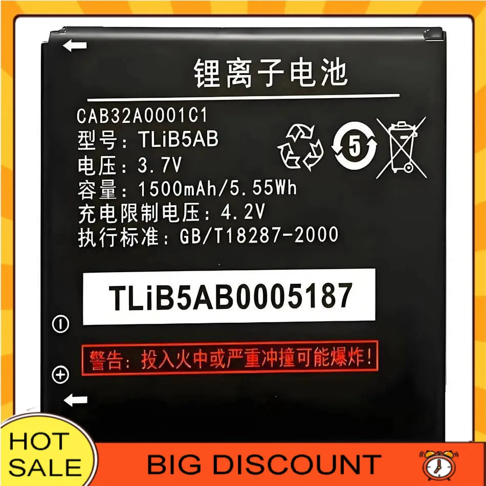Mobile Phone Battery Tlib5ab 1500Mah For Alcatel One Touch 6010 6010D 916 991 For Tcl A986 A980 S600 S500
Mobile Phone Battery Tlib5ab 1500Mah For Alcatel One Touch 6010 6010D 916 991 For Tcl A986 A980 S600 S500